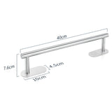 2X Stainless Steel Towel Rail Self Adhesive Towel Rack For Bathroom Kitchen Toilet Wall Mounted Punch-Free Installation