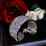 Heavy Industry Micro-encrusted Diamond High Carbon Diamond Bracelet