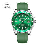 Pintime Watch Men Top Brand Luxury Waterproof Luminous Mechanical Wristwatches For Man Silicone Watchband Male Clocks Relojes