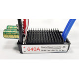 High Power 12V-24V Waterproof Bidirectional Brush ESC for RC Car and Boat 640A