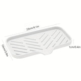Large silicone holder, sink organizer, disc-shaped sponge drainage tray, soap dispenser, washer, 1 unit