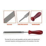 12 Pack Chainsaw File, Chainsaw Sharpener Kit Round Chainsaw File Quick Check Gauge