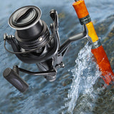 Carp Fishing Reel with 4.9:1 Gear Ratio - Metal Wheel Roller, Fishing Accessories