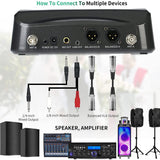 UHF Dual Channel Dynamic Echo Microphone Wireless System with Charging Dock Control for Karaoke Mics Profesional High Quality