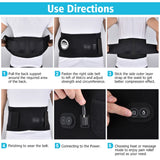 Electric Heating Massage Belt Decompression Lumbar Back Waist Massager Support Vibration Physiotherapy Spine Protect Pain Relief