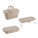 Portable Camping Equipment Folding Storage Container  Basket Tableware Set NEW