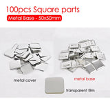 50mm Square Badge Button Maker - DIY for Magnets, Button/Badge Pins. 50x50mm Consumables for Refrigerator Decor