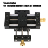 Manual Translation Displacement Station Precision 40x70mm Platform Sliding Table Fine‑Tuning ear Stage X-Axis