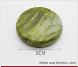 high polished natural green rib rod sticker jade mushroom hot spa guasha stone energy olive oil volcano massage scraping