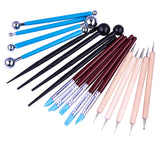 18Pcs Clay Tool Sculpture Modeling Tools Ball Stylus Dotting Tools for Pottery Sculpture Rock Painting Mandala Art Carving Tool