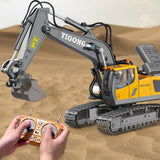 Rc Excavator Children 11 Channels 2.4g 1:20 For Boys Radio Control Dump Truck Bulldozer Electric Car Kids Toys Gift
