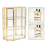 3-Tier Glass Makeup Organizer Jewelry Box Multifunction Display Case for Dressing Table Decoration Storage