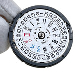 3.8 O'Clock NH36A Automatic Movement Watch Self-Winding Mechanical Date/Day Setting 24 Jewels Replacements,White