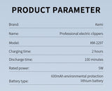 New Style Mini Non-Slip Body Hair Trimmer Kemei Km-2297 Usb Charge Lcd Portable Hair Clipper Bald