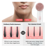 Facial Brush Waterproof Electric Face Cleansing Device for Deep Cleaning Blackhead Removal Pore Cleaner