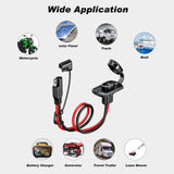 3PCS 30CM 12AWG To SAE Extension Cord Weatherproof Sidewall Port Flush Mount for Lawn Motors Cars Trucks RVs Motorcycles