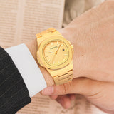 PINTIME Man Watch Waterproof Stainless Steel Quartz Wristwatch Nautilus Scrub Male Business Clock Calendar Relogios Masculino