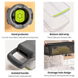 1Pc Green Black 12 in 1 Multifunctional Vegetable Cutter Shredders Slicer With Basket Fruit Potato Chopper Carrot Grater