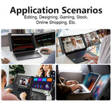 15.4 inches Expansion Screen - FHD 1920*1080 IPS Dual-screen Foldable Monitor for 15.6 - 17.3 inch Laptop