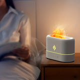 1pc Cool Mist Humidifier 250ml New Simulation Flame Ultrasonic Humidifier, Portable Cool Mist Usb Led Change Color Room H2o Air 7 Colors Fire Flame Humidifier Aroma Essential Oil Diffuser Humidifier