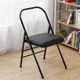 Yoga Chair,Backless Metal Yoga Chair,for Yoga Studios,Offices,Conference Rooms,Black