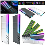 1-4pcs Heatsink for DDR4 DDR5 5V 3PIN ARGB AURA Sync Memory Module PC RGB RAM Heat Cooler Radiator