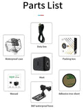 SQ28 1080P Mini with Waterproof Cover HD Smart Night Vision Indoor Camera Security Remote View Cam support TF Card