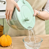 Vegetable Pasta Fries Pump Manual Water Salad Spinner Fruit Drain Basket Dryer Hand Crank Kitchen Gadget