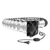 Adjustable Speed Solder Absorber ESD Fume Extractor Duct Exhuast with 2M Pipe Tub Ventilation Fan