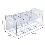 Bookends Acrylic Transparent Bootand Divider Board Office Desk Organization for Fixed