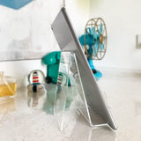 6PACK Book Stand Clear Acrylic Display Easel Holder for Displaying Picture Albums, Books, Music Sheets(Large)