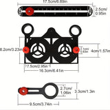 A hexagonal measuring and punching tool for angle aluminum alloy used in mold templates
