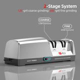 TAIDEA TG2302 Electric Knife Sharpener - 15 and 20 Degrees, 3-Stage System, Stainless Steel for Kitchen Knives