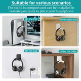 Universal Headphone Stand Adhensive Plastic Wall Mount Hanger Under Desk Headset Rack Holder Support For Gaming Earphone Bracket