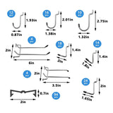 251PCS Pegboard Accessories Organizer Kit Tools 1/8 And 1/4 Inch For Hanging Storage