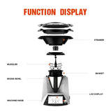 Smart Cooking Food Processor Thermo Mixer Blender with Recipes wifi cooking robot restaurant Coo WiFi /TFT Screen