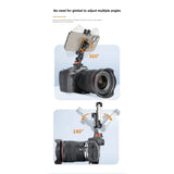 360 Rotate Metal Mount Arca Cold Shoe Phone Holder for Smartphone Tripod Adapter Camera Light