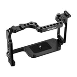 Andoer Camera Cage Aluminum Alloy with 1/4Inch &amp 3/8Inch Screw Holes Dual Cold Shoe Mount for Canon 5DS 5DR 5D Mark IV/III/II
