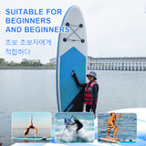 Inflatable Surfboard with Pump - Stand Up Racing Paddle PVC Surfing Board for Outdoor Water Sports