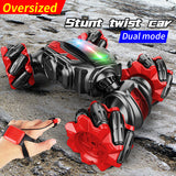 Remote control twisted gesture sensing light music drift double-sided off-road stunt children's toy car