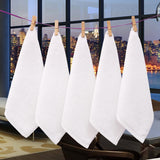 7PCS Cotton White Superior Hotel Quality Soft Face Hand Towels 30X30cm