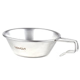 LIXADA 2pcs Stainless Steel Travel Sierra Cup 200ml Measuring Bowl for Backpacking Camping Picnic Cookware