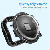 Useful Dual Handheld Dome Port Waterproof Diving Housing Case Cover With Trigger For DJI Action Camera Lens Accessories