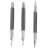 3 Pcs and Hinge Pin Tool Center Punch Spring Loaded Nail Set for Door 1/32 1/16 Dual Head, 1/8 Inch