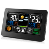 3-In-1 Weather Station - Wall-Mounted Digital Thermometer, Hygrometer, Barometer with Indoor/Outdoor Color Screen Clock.