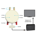For Nintendo Switch Game Console with Drumstick USB2.0 Wired Drum for Taiko No Tatsujin Support One Upgrade