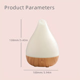 1pc Wood Grain Colorful Light Air Humidifier with Aromatherapy Diffuser