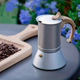 1pc/150ml, Portable Lace-up Moka Pot - Manual Coffee Maker for Home and Travel - Aluminum Coffee Pot with Electromagnetic Stove
