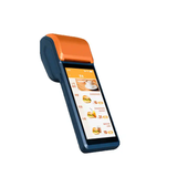 Orange Color High Speed Handheld PDAS Android 11 POS Terminal 4G with 58mm Thermal Receipt Printer 2+32GB memory