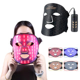 Therapy 4 Color Light Red Blue Facial Skin Rejuvenation Rechargeable Home Use LED Mask Face Beauty Care
